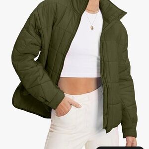 Olive Green Quilted Women's Jacket